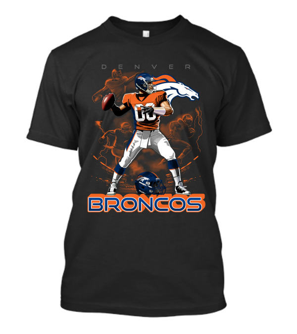 Denver Broncos Football Team Quarterback Action And Horse T-Shirt