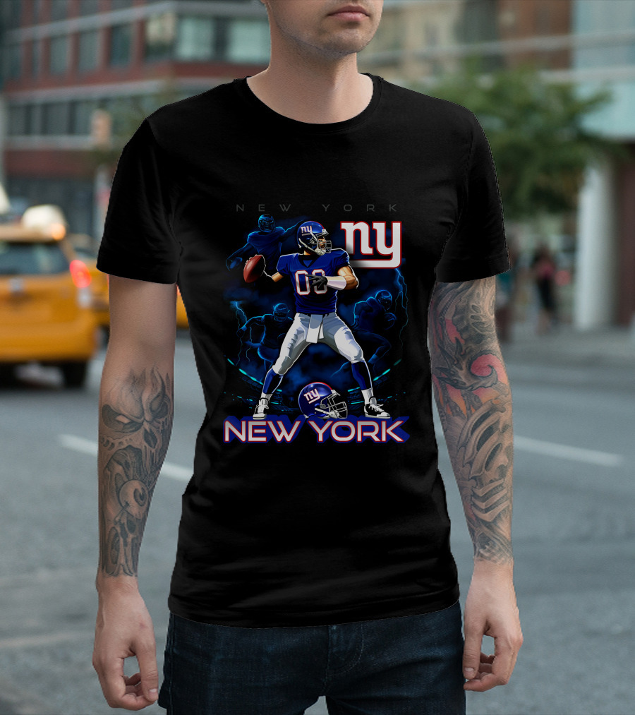 New York Giants ny Football Player Illustration 03 T-Shirt