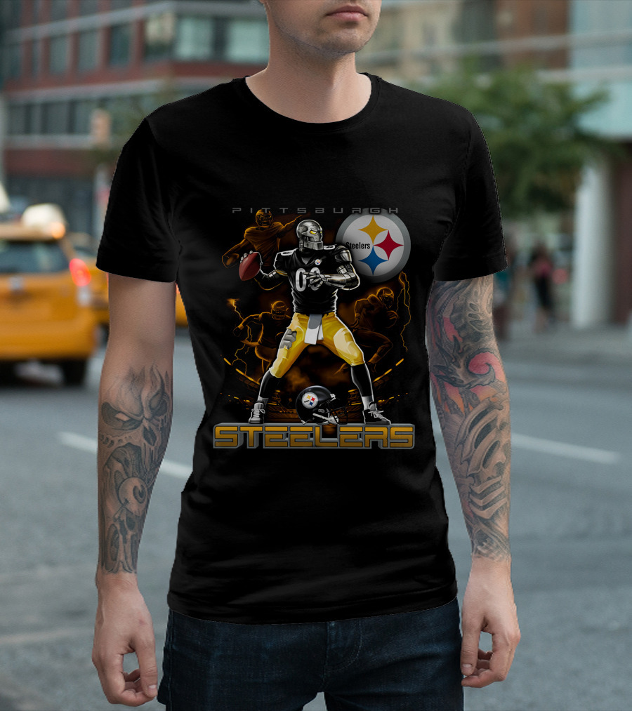 Pittsburgh Steelers Football Team Graphic with Iconic T-Shirt