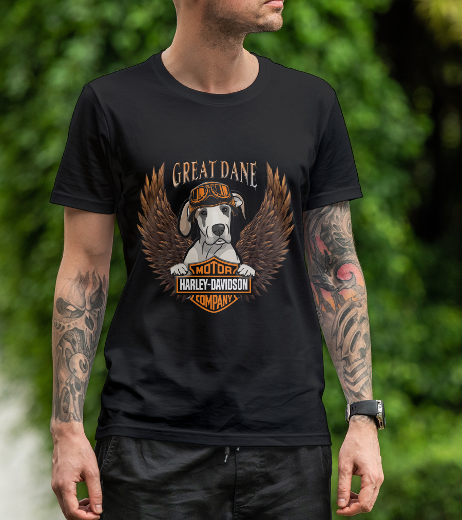 Great Dane Harley Davidson Motor Company T-Shirt