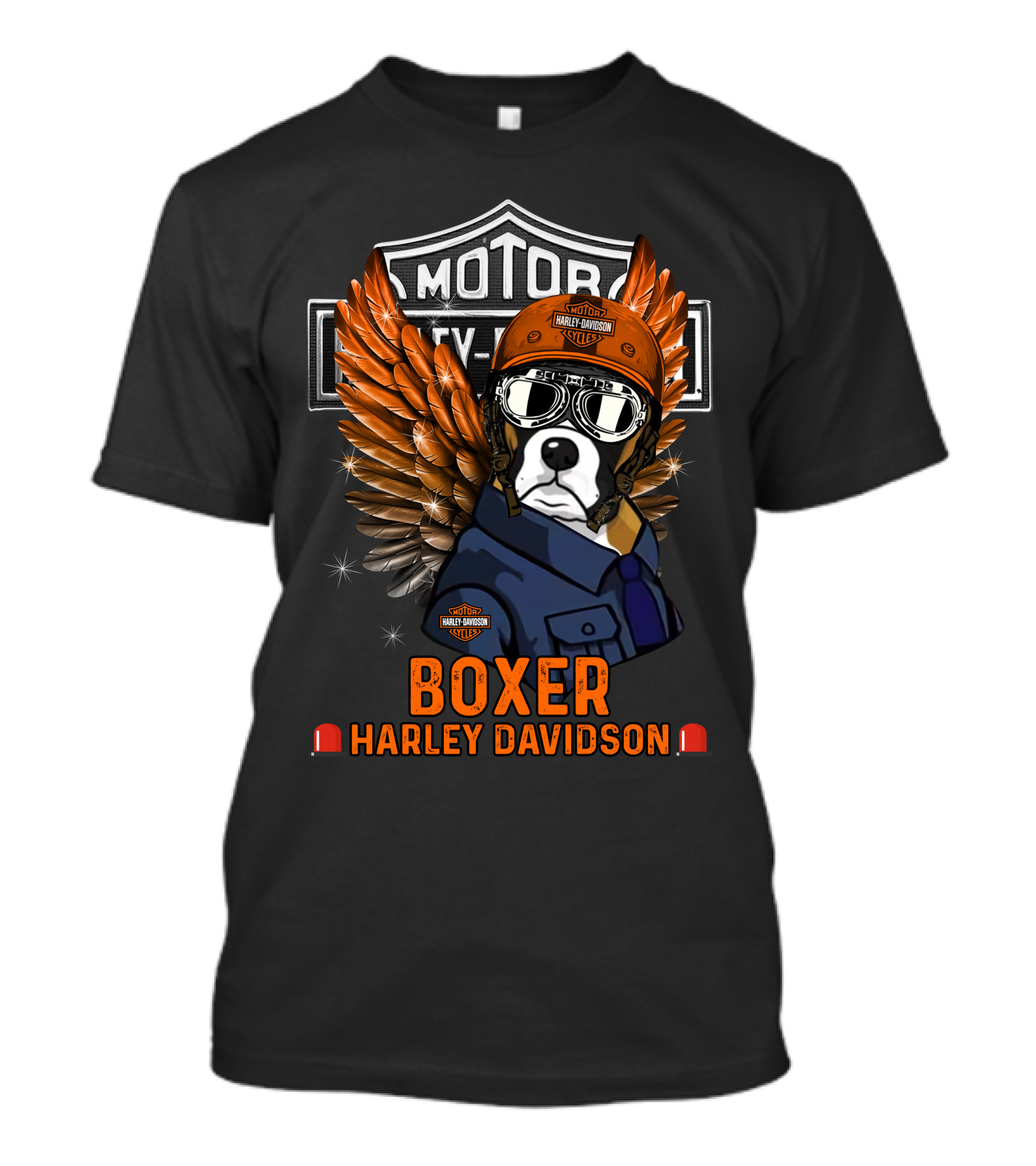 Harley Davidson Boxer Motorcycle Wings T-Shirt