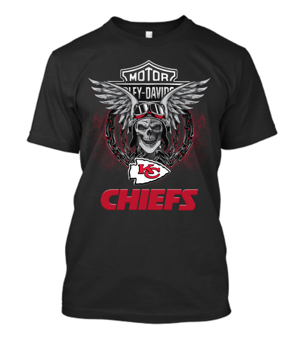 Motor Harley Davidson Kansas City Chiefs Nfl Football Fans T-Shirt