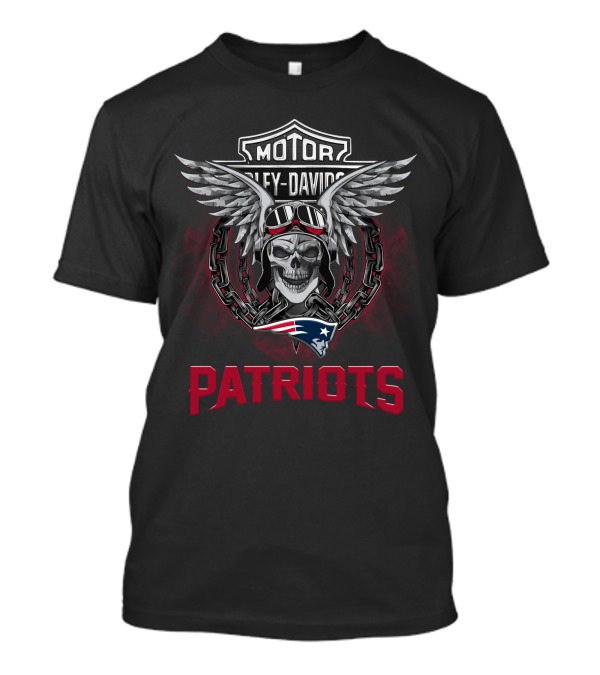 Hd New England Patriots Skull With Wings And Goggles For Nfl Football Fans T-Shirt