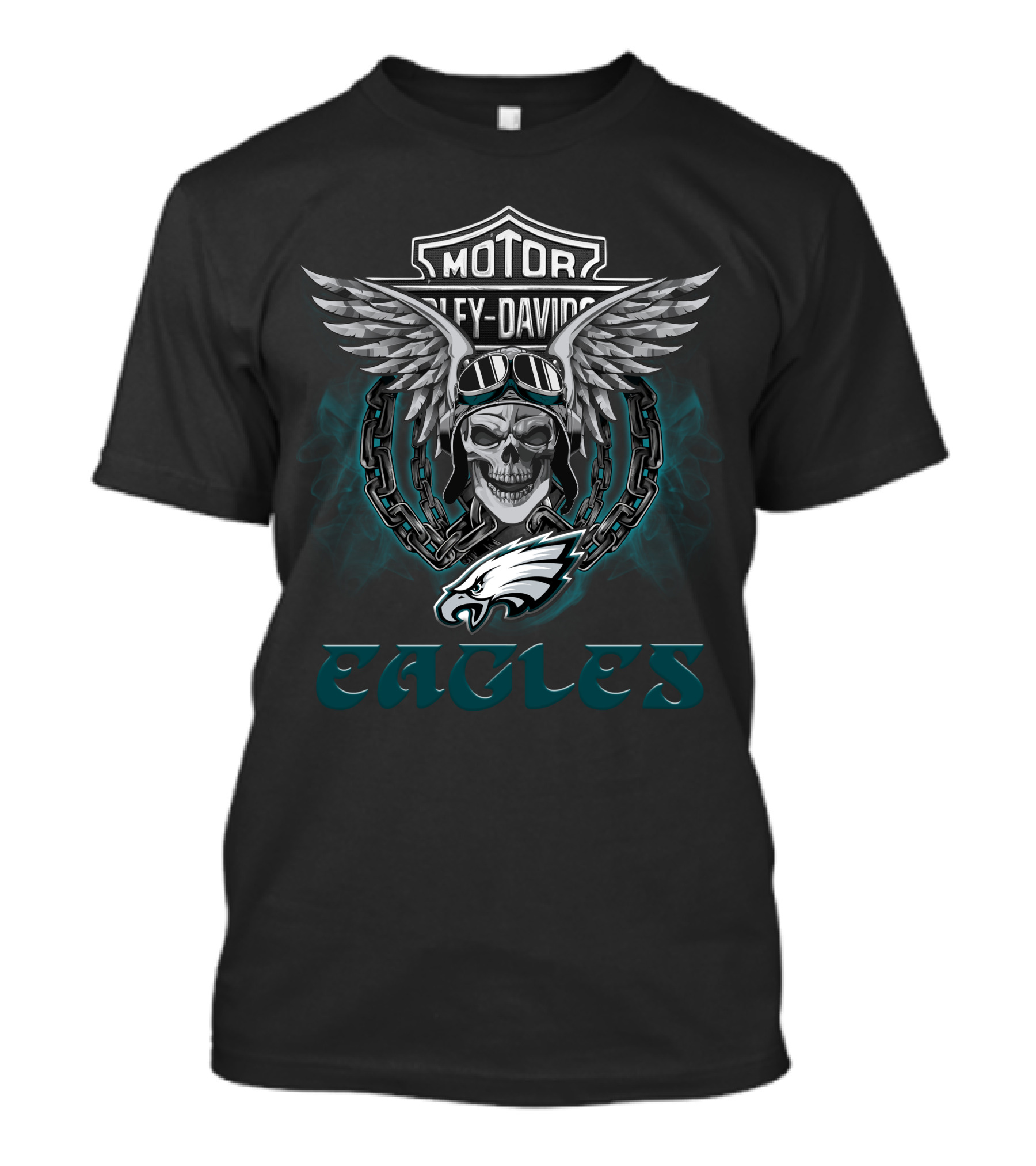 Motor Harley Davidson Philadelphia Eagles Nfl Football Fans T-Shirt