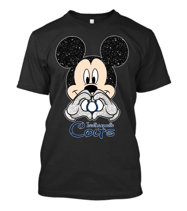 Mickey Mouse Indianapolis Colts Heart Gesture T-Shirt