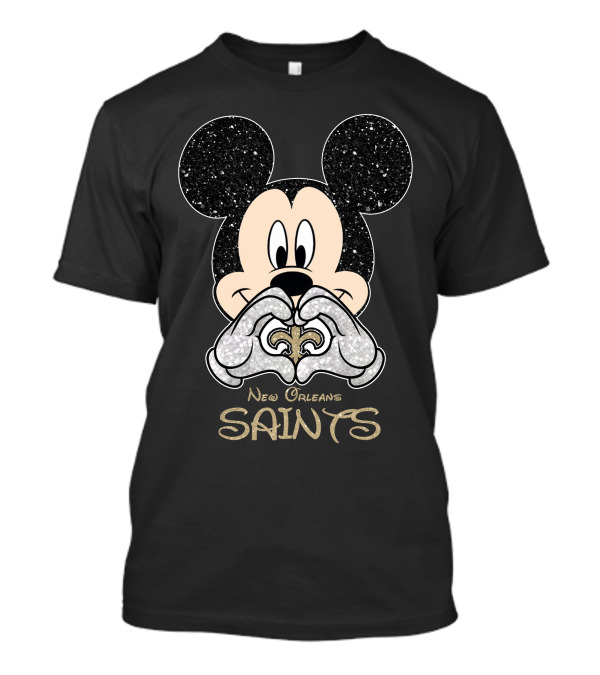 Mickey New Orleans Saints Fleur-de-Lis Love T-Shirt