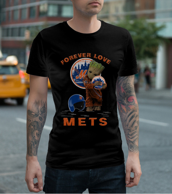 Forever Love Mets Groot MLB Fans T-Shirt