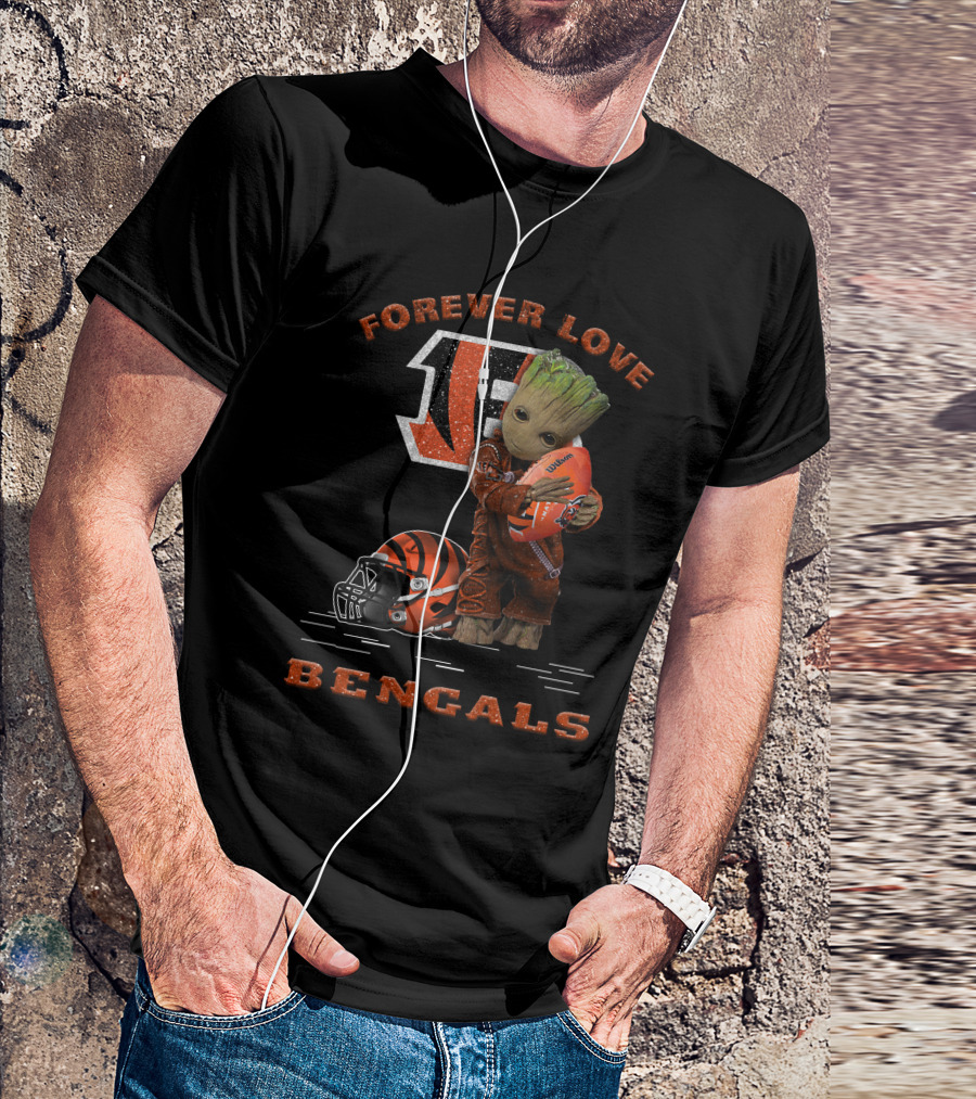 Forever Love Groot Cincinnati Bengals T-Shirt