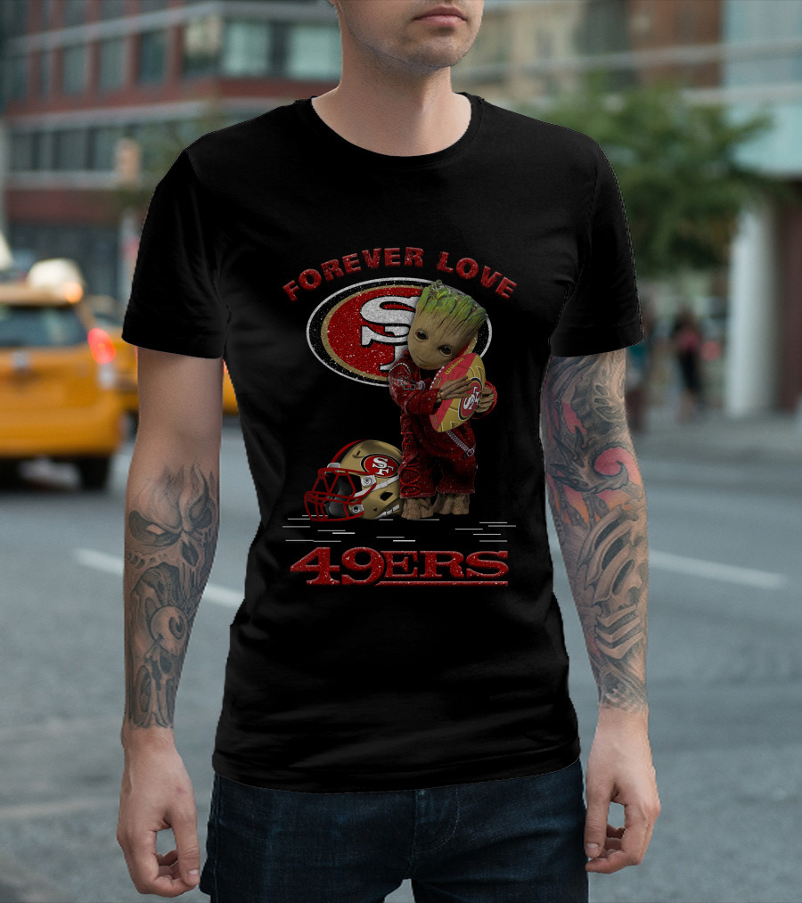 Forever Love 49ers Groot San Francisco Football Heart T-Shirt