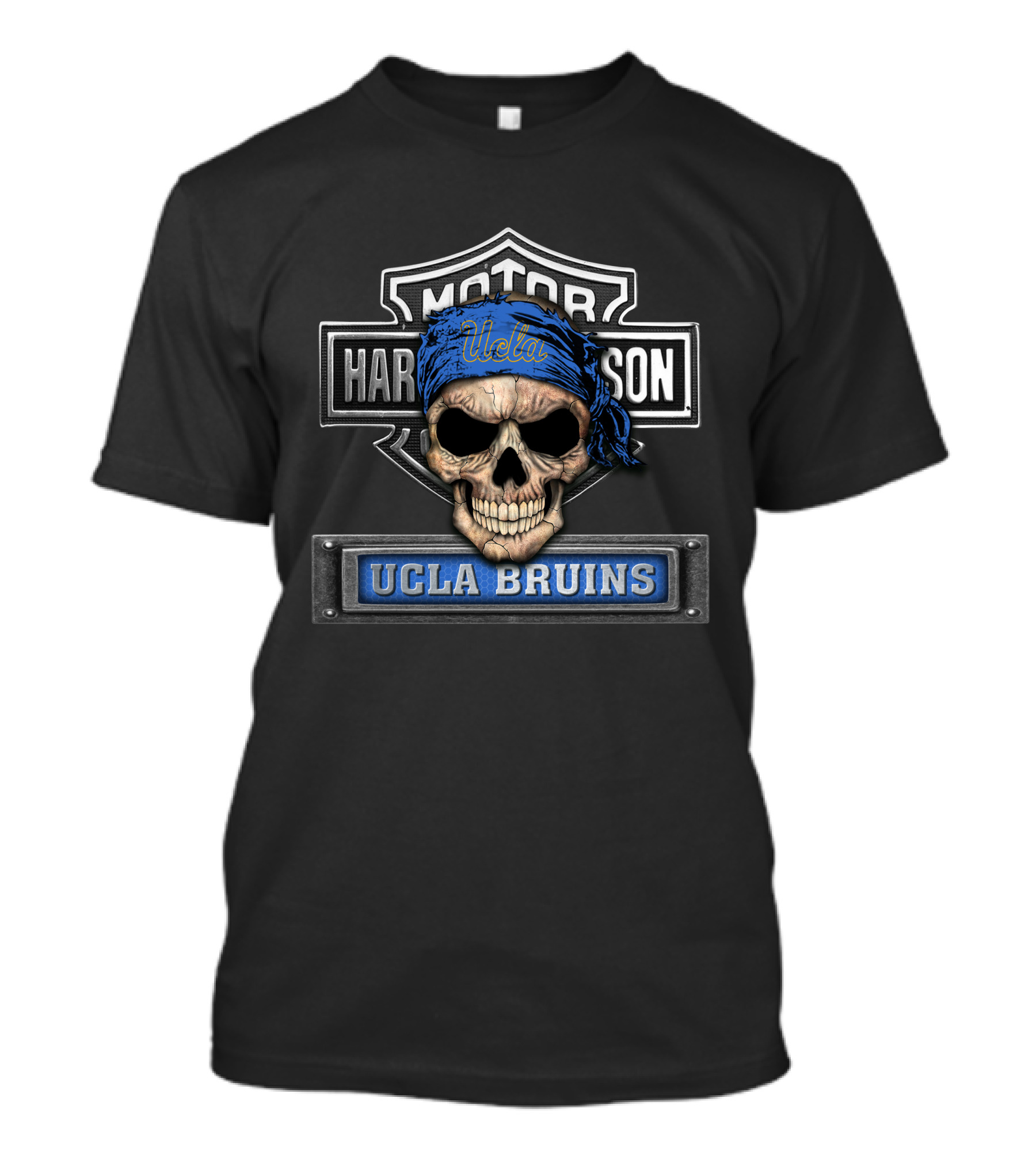 Motor Harley Davidson Ucla Bruins Skull Bandana T-Shirt