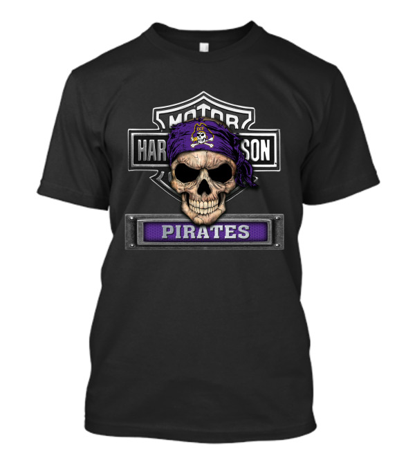 Motor Harley Davidson Ecu Pirates Skull T-Shirt