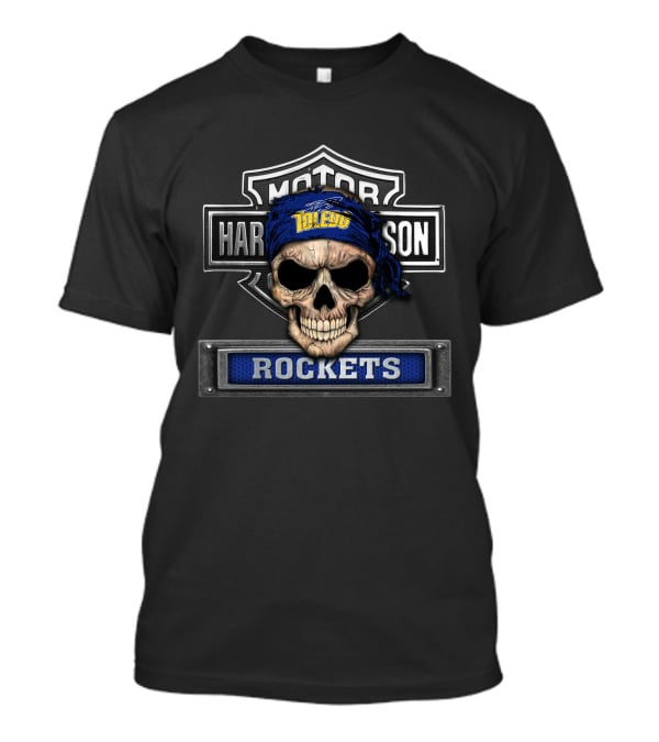 Harley Davidson Skull Bandana Toledo Rockets T-Shirt