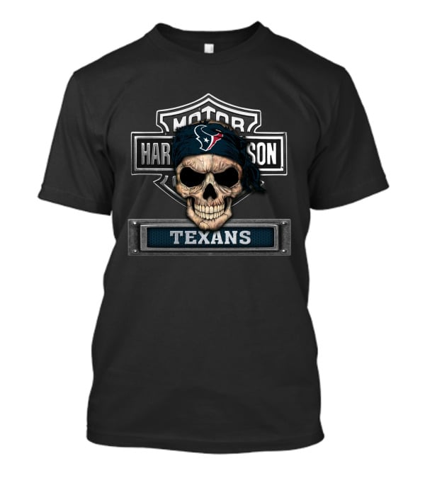 Harley Davidson Skull Nfl Houston Texans T-Shirt