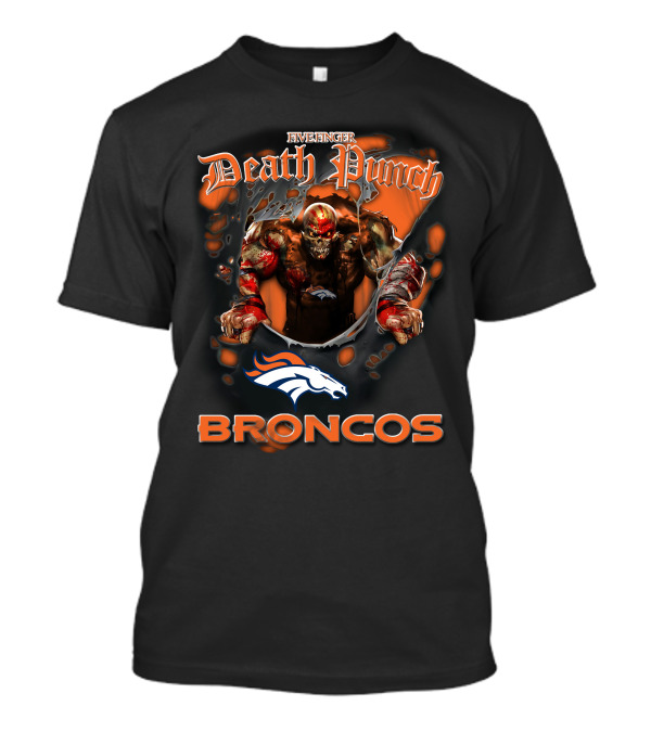 Five Finger Death Punch Broncos Nfl Football Fans Denver Broncos T-Shirt
