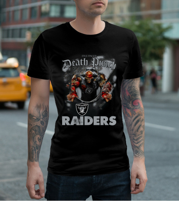 Five Finger Death Punch Raiders Las Vegas Nfl Football Fans T-Shirt