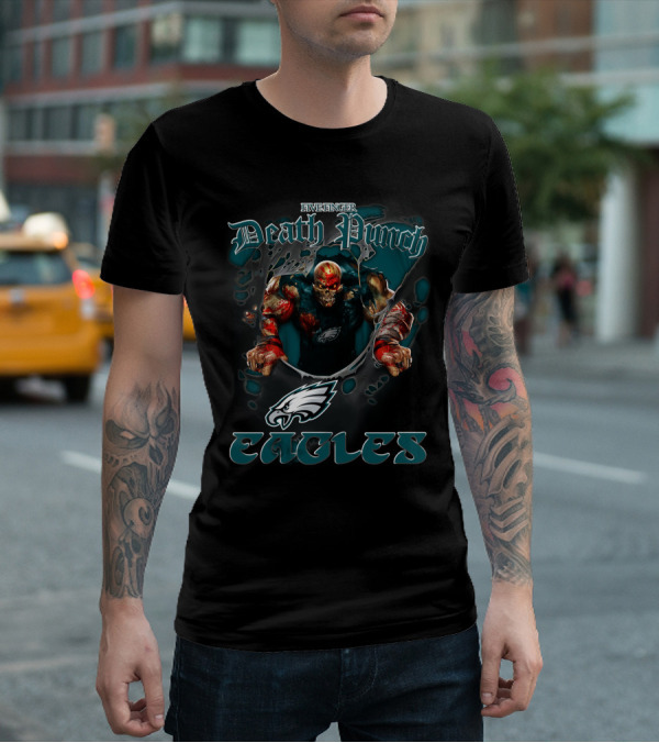 Five Finger Death Punch Philadelphia Eagles Nfl Fans T-Shirt