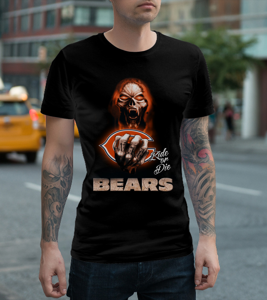 Chicago Bears Ride Or Die Skull 146 Hd0006 T-Shirt