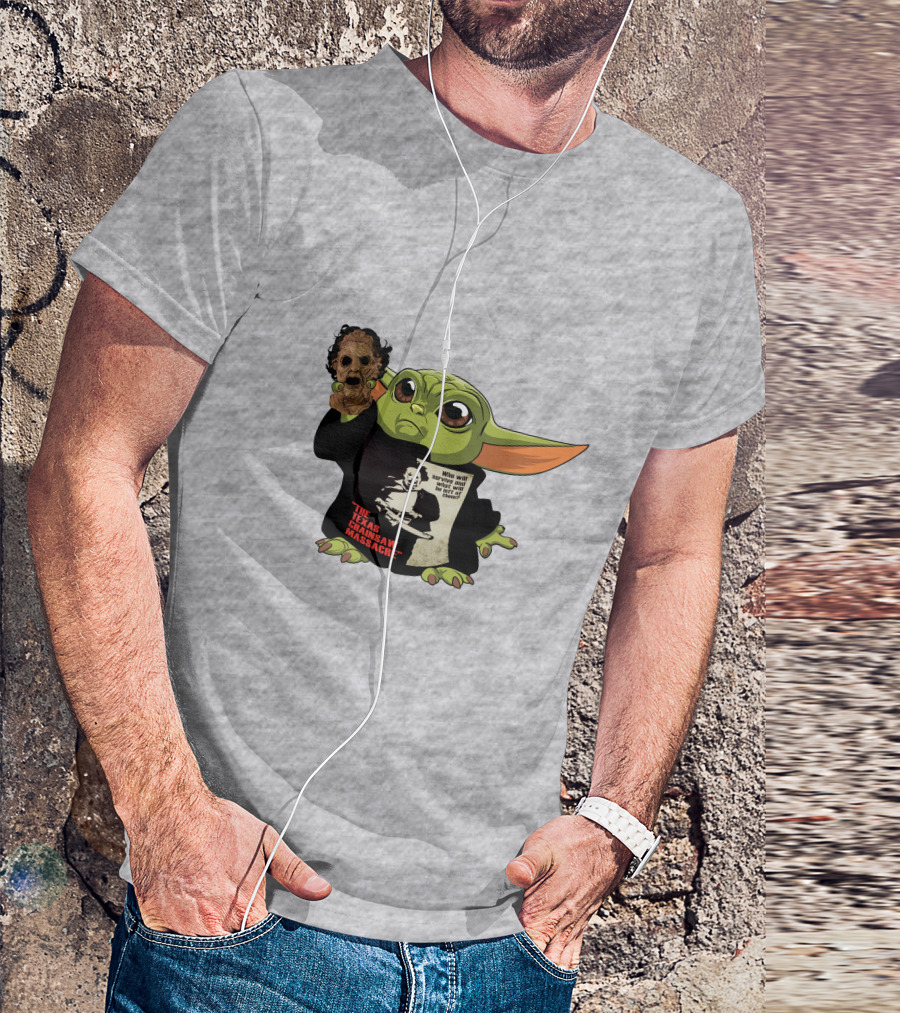 Baby Yoda Texas Chainsaw Massacre Mashup T-Shirt