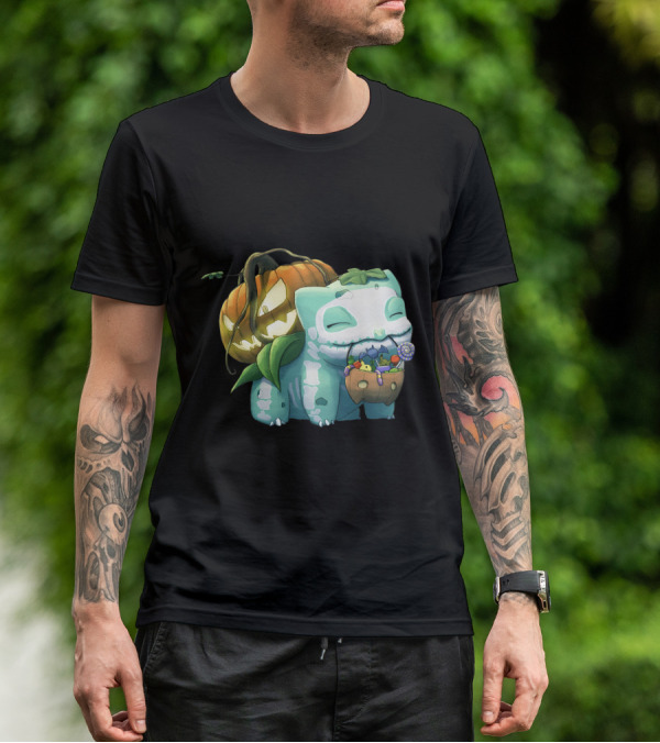 Halloween Pumpkin Bulbasaur Trick-or-Treat T-Shirt