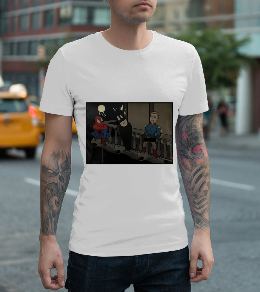 I Can Do What Ever I Want Superheroes On Balcony At Night T-Shirt