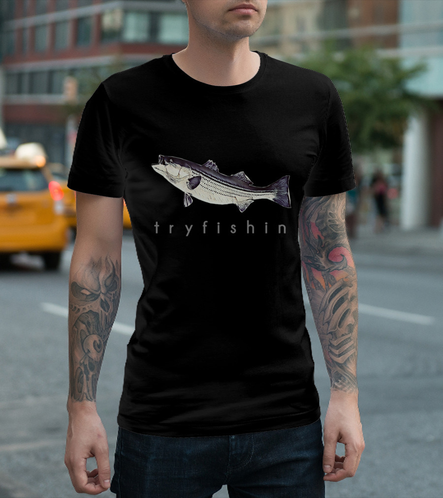 Try Fishin Atlantic Striped Bass T-Shirt