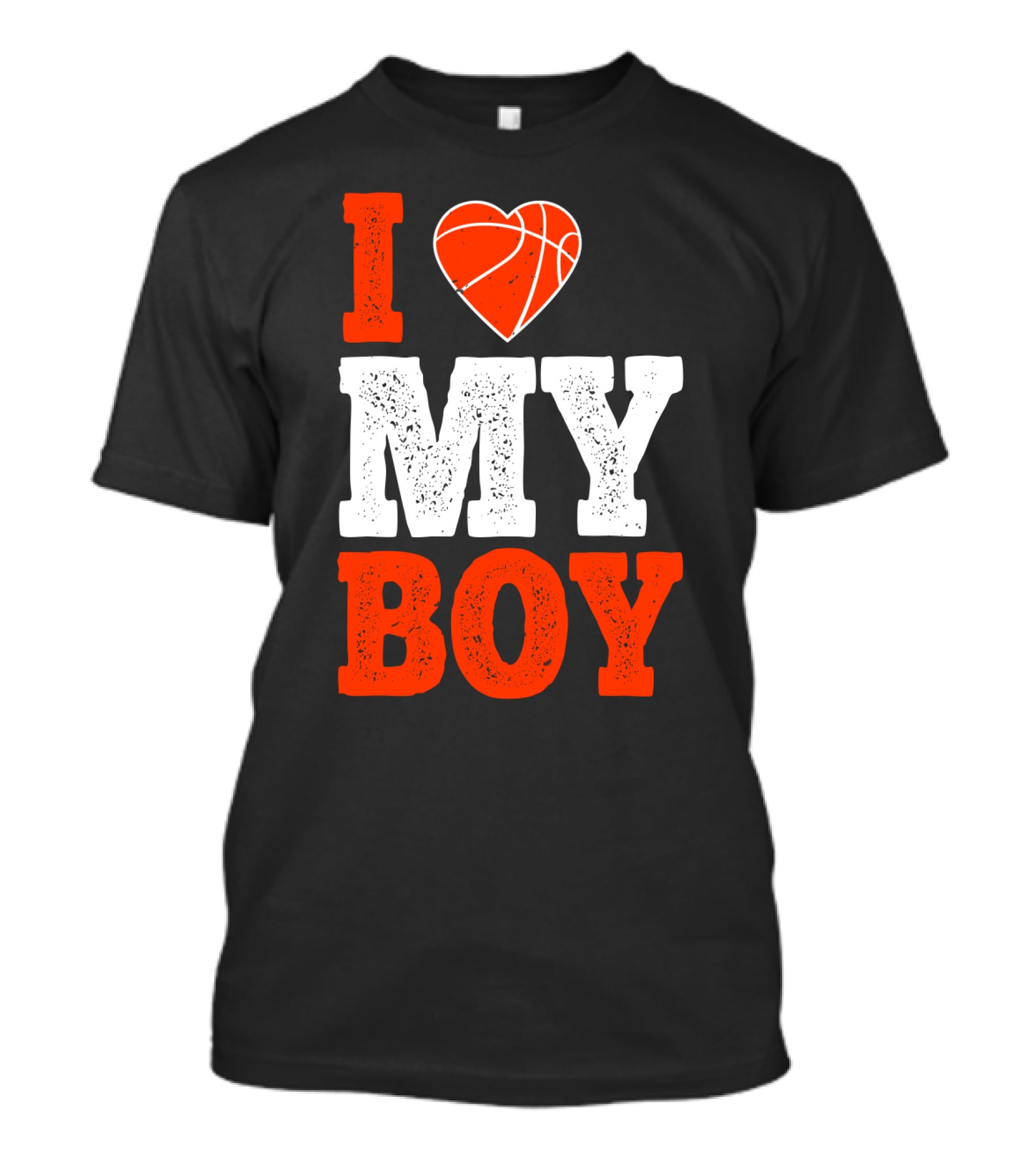 I Love My Boy Basketball Heart T-Shirt
