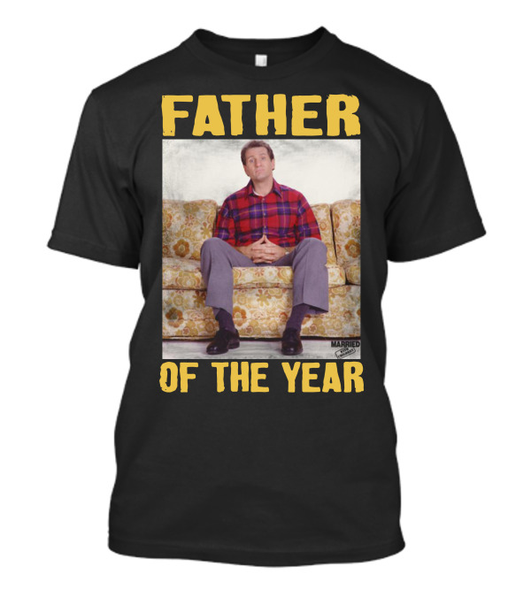 Father Of The Year Married With Children Al Bundy Sitting On Couch T-Shirt