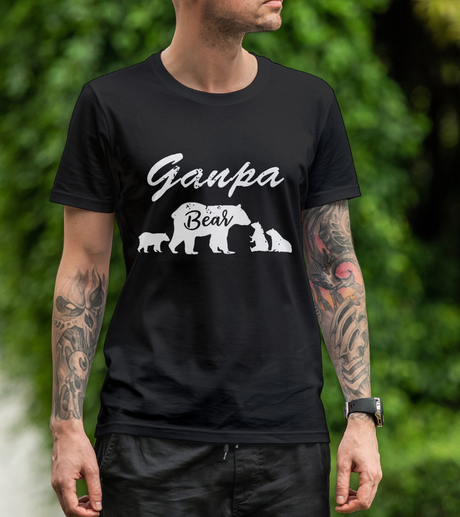 Ganpa Bear With Cubs T-Shirt