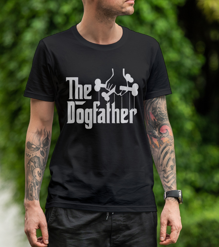 The Dogfather Hand Holding Dog Bones Puppet Strings T-Shirt