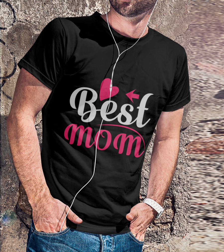 Best Mom Heart Arrow T-Shirt