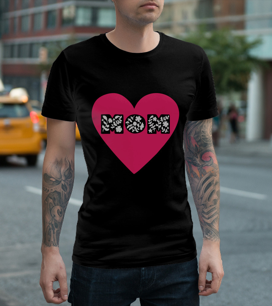 MOM Floral Heart T-Shirt