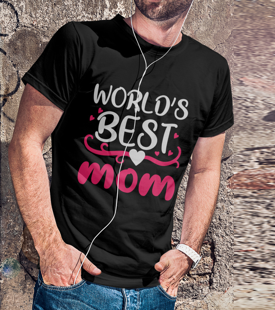WORLD'S BEST MOM HEARTS T-Shirt