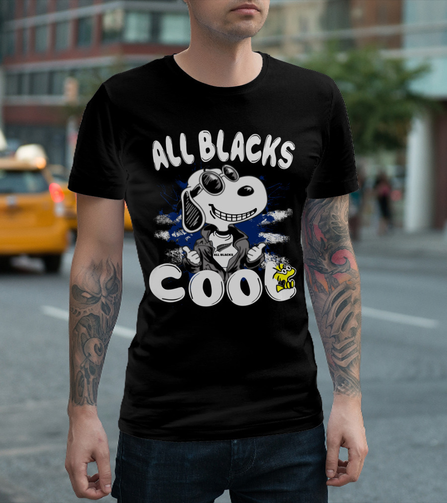 ALL BLACKS COOL SNOOPY T-Shirt