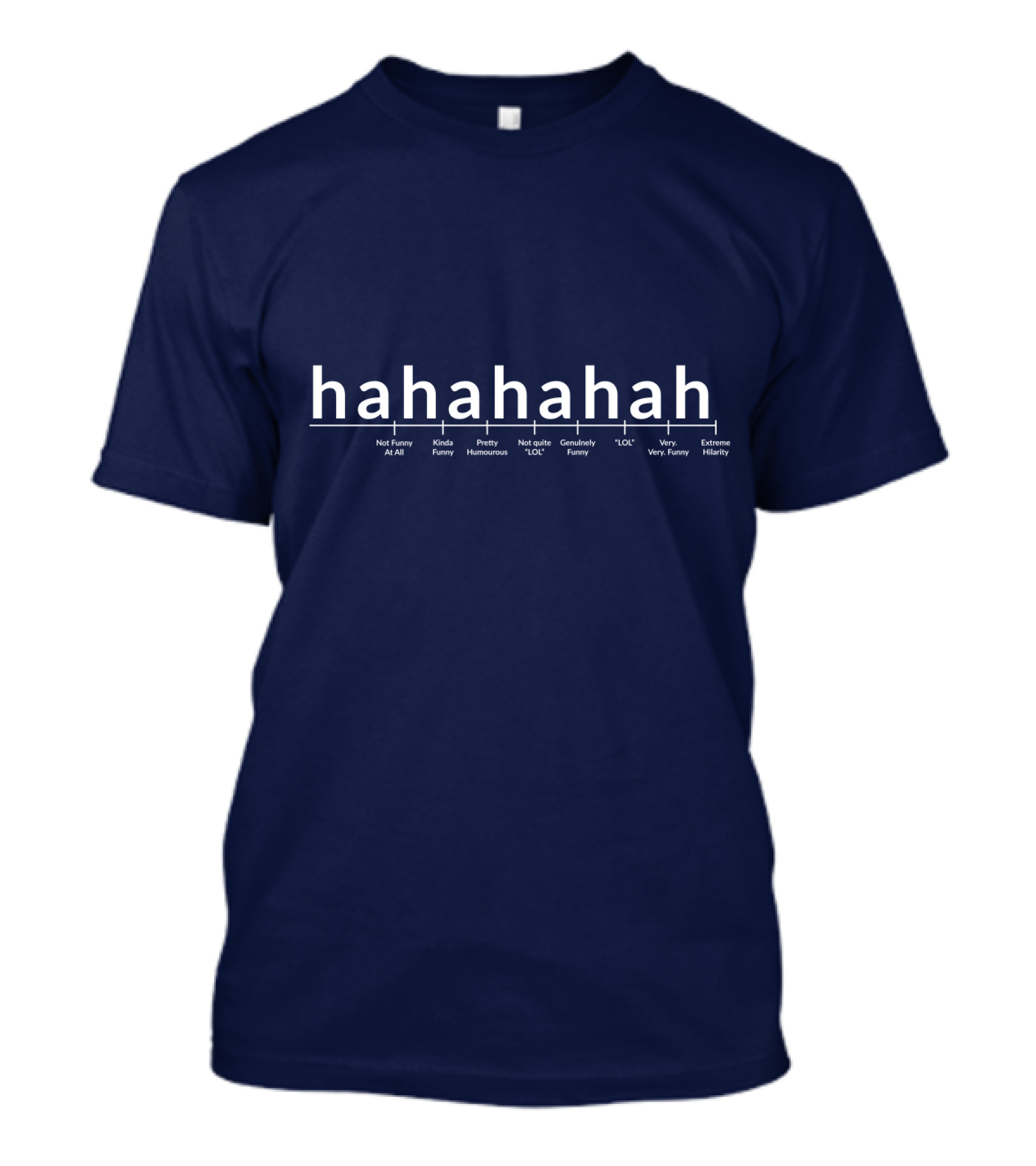 Hahahahah Funny Scale Not Funny LOL Very Extreme Hilarity T-Shirt