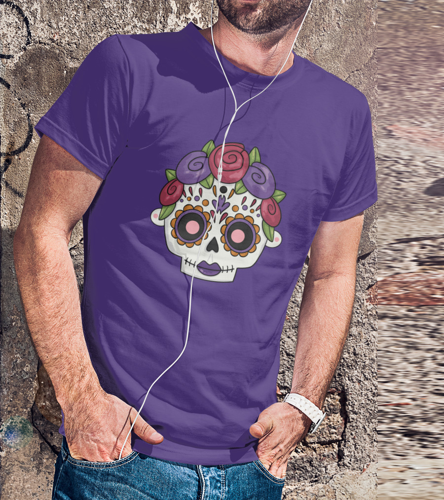 My Style My Hair Sugar Skull Rose Flower T-Shirt