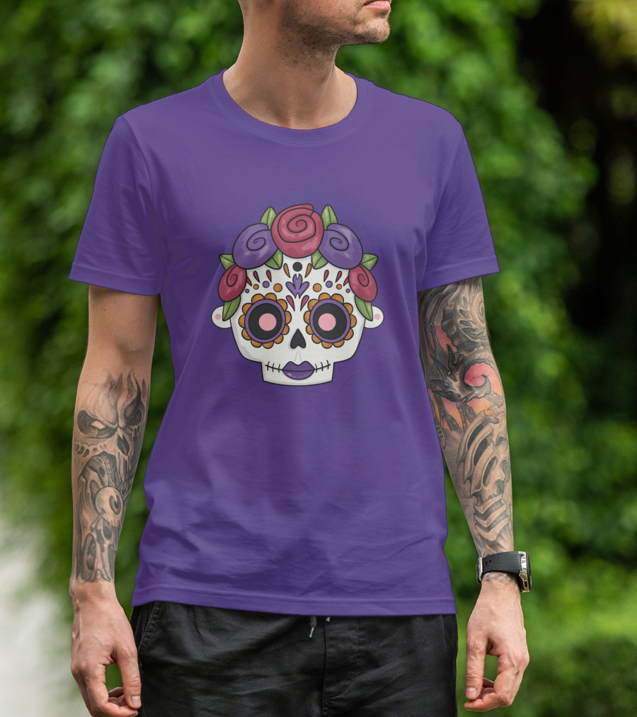 My Style My Hair Sugar Skull Rose Flower T-Shirt