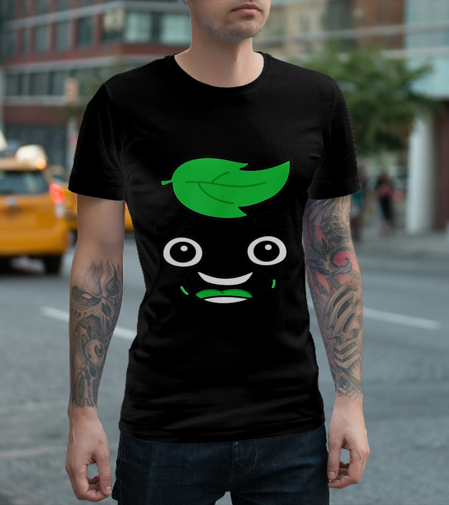Guava Juice Box Lover Leafy Smiling Face T-Shirt