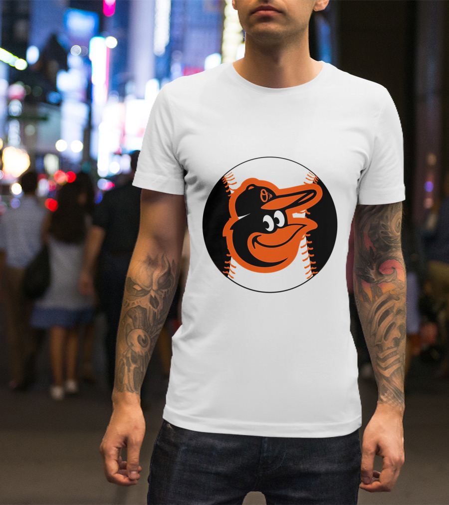 Orioles Baseball Logo Hot Dog Race Fun T-Shirt