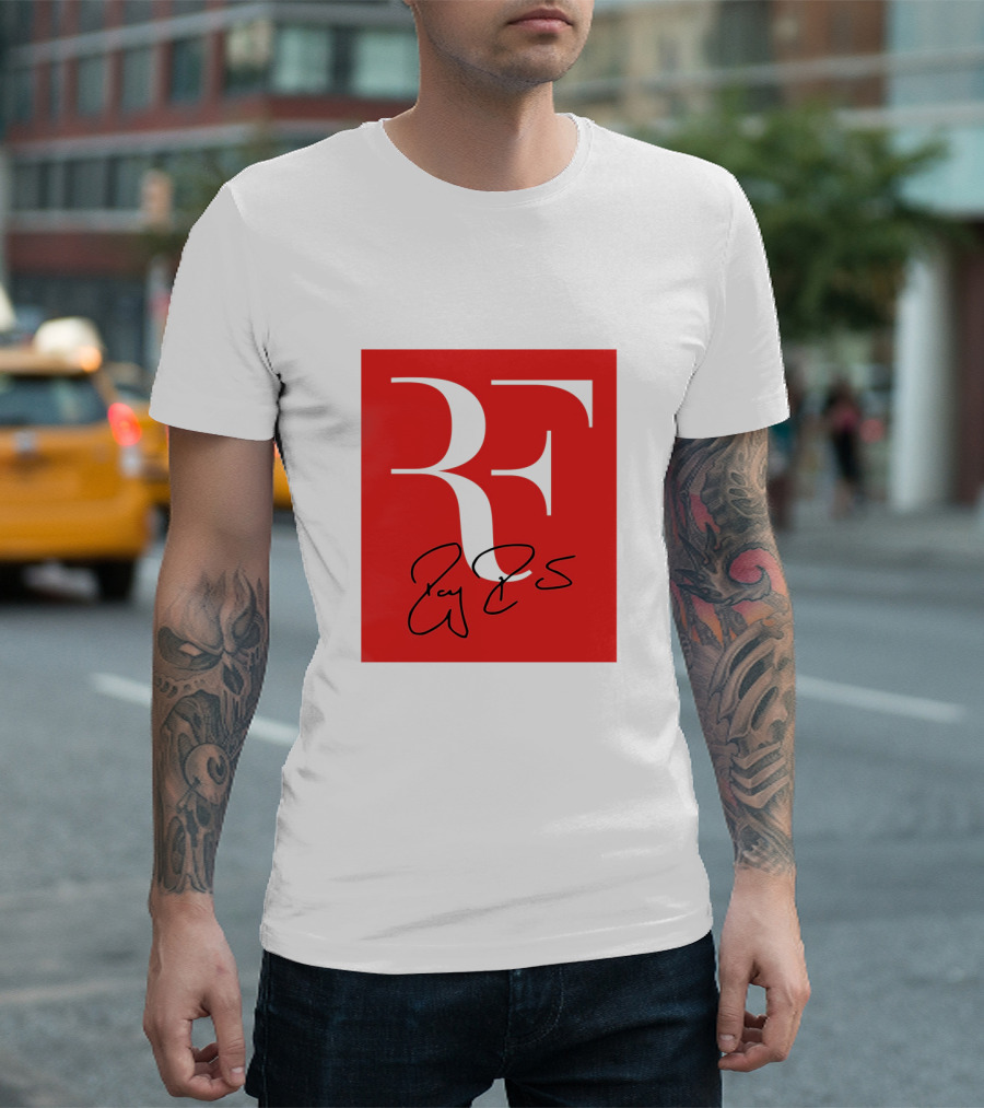 RF Roger Federer Signature Red Background Perfect Tennis T-Shirt