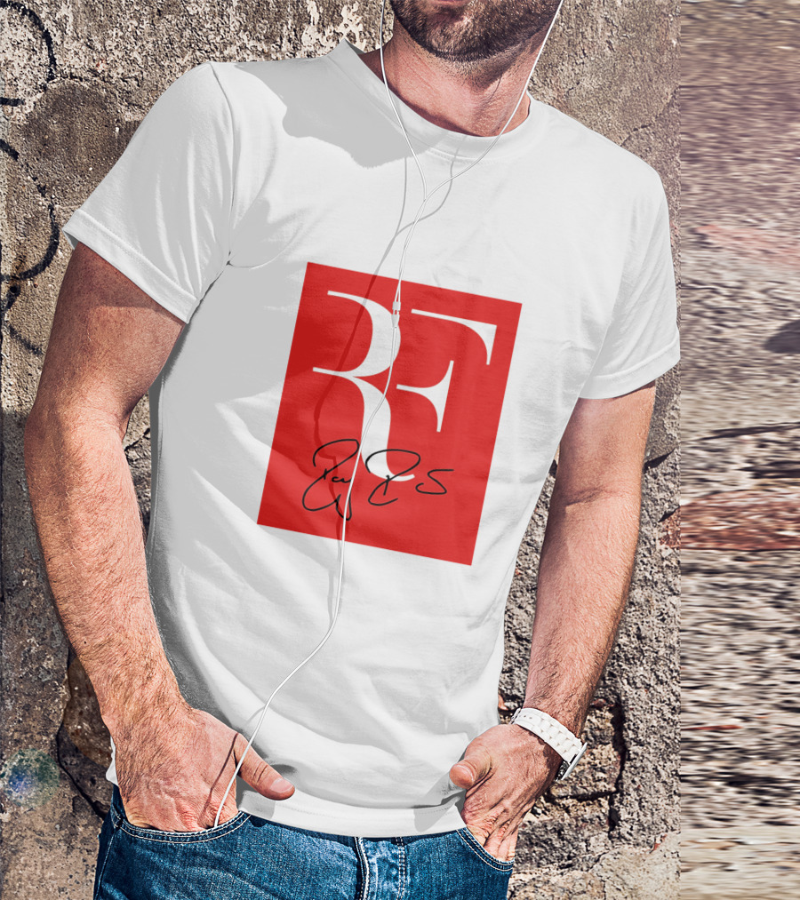 RF Roger Federer Signature Red Background Perfect Tennis T-Shirt