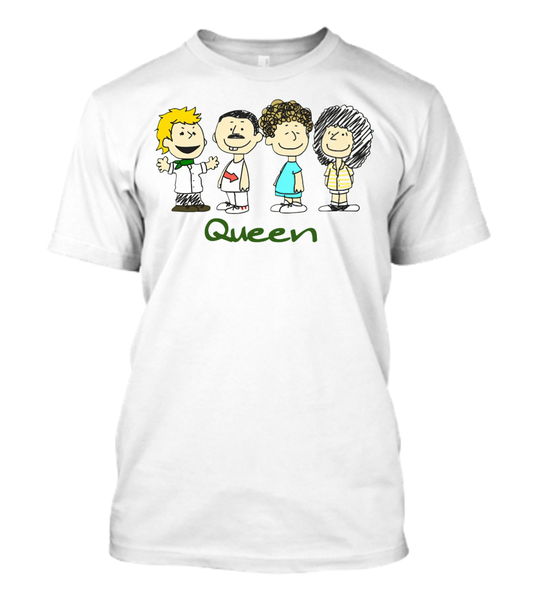 Peanuts Characters Dressed As Queen Band Members T-Shirt