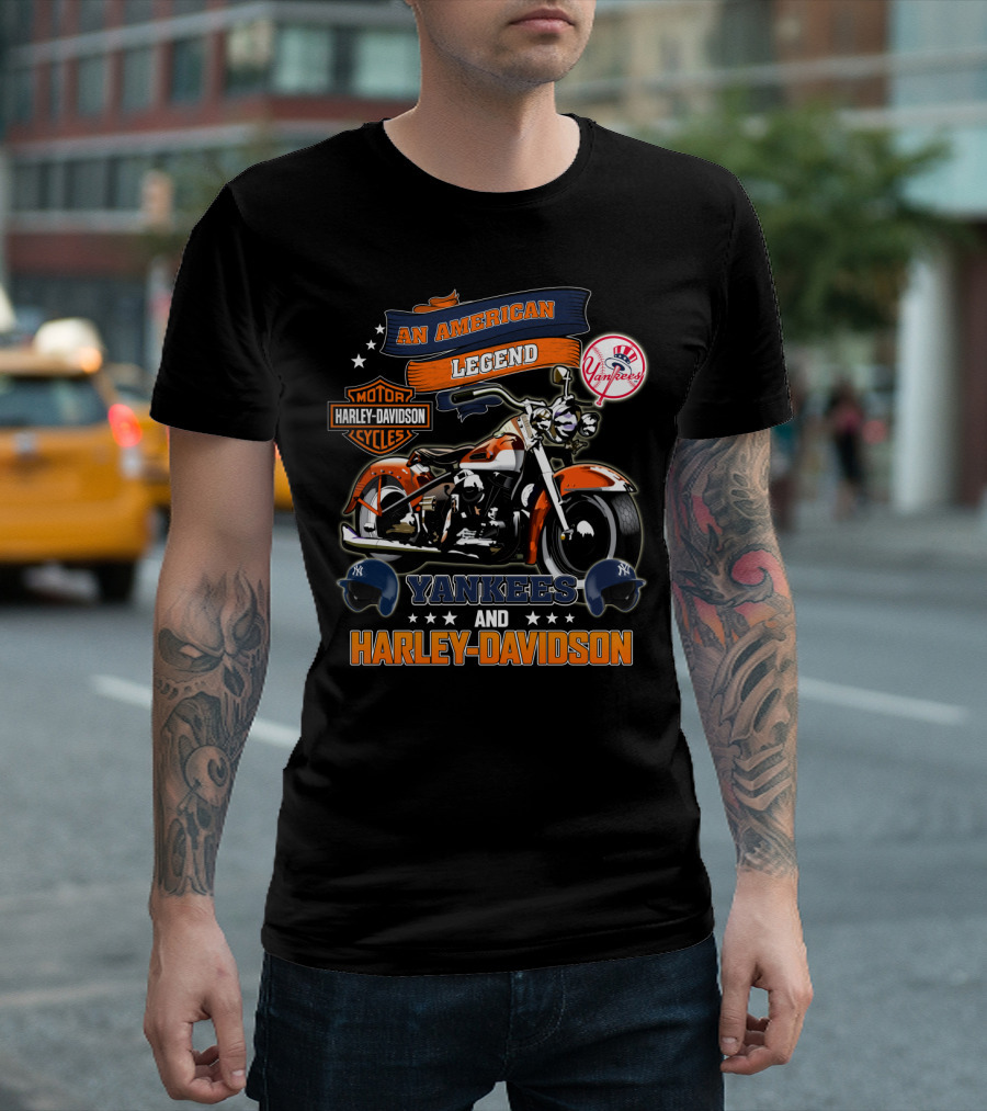 Yankees Harley Davidson An American Legend T-Shirt