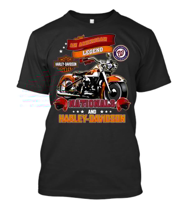 Washington Nationals An American Legend Harley Davidson Cycles T-Shirt