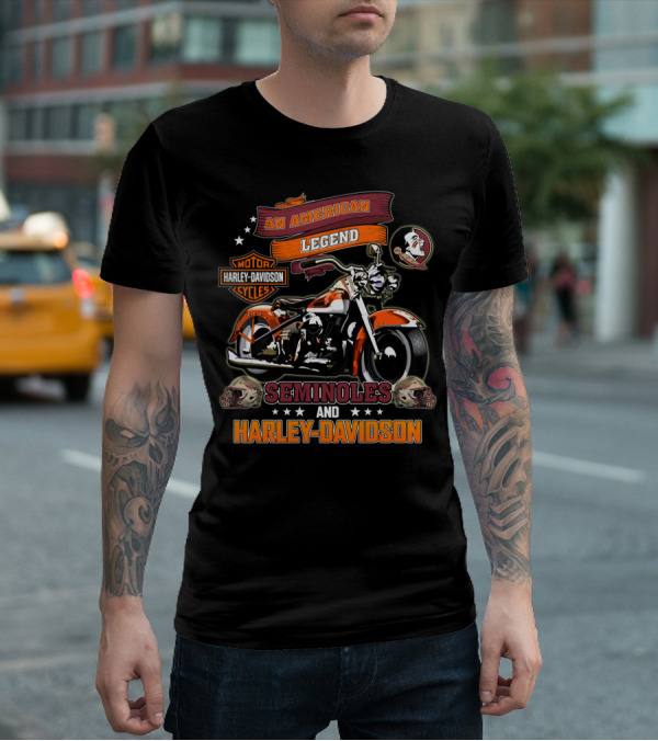 An American Legend Seminoles And Harley Davidson Motor Cycles T-Shirt