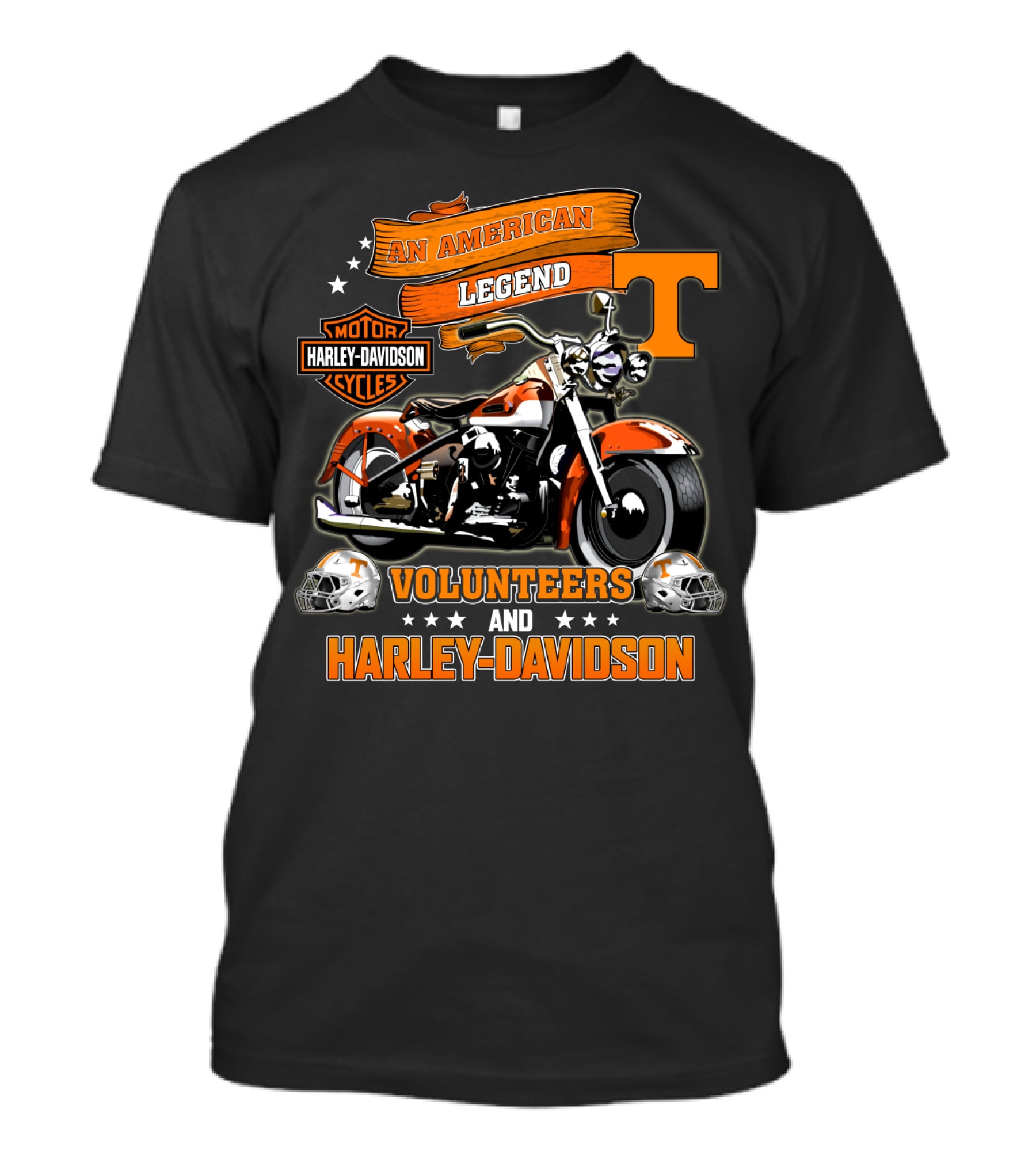 Tennessee Volunteers An American Legend Harley Davidson Volunteers And Harley Davidson T-Shirt