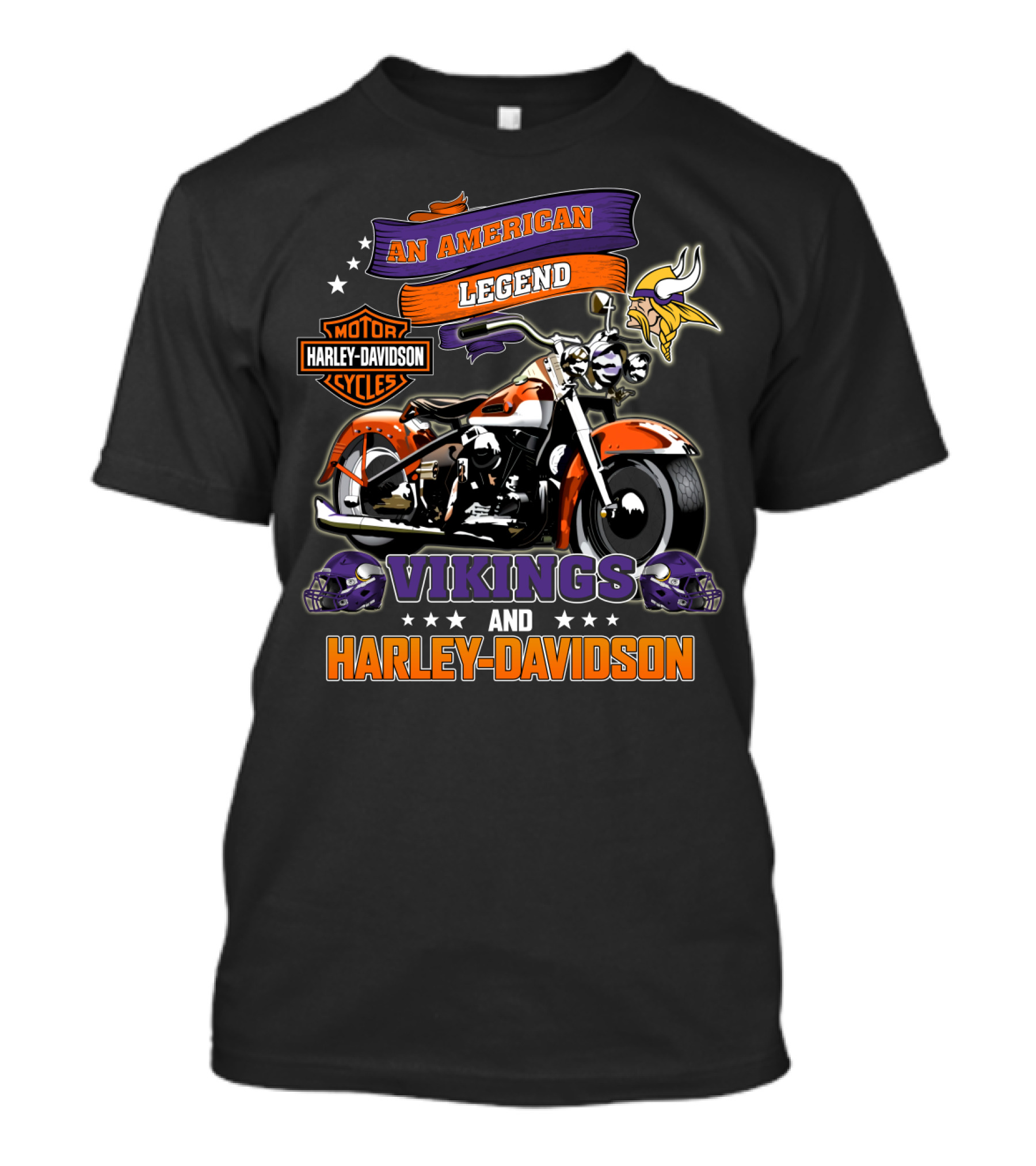 Minnesota Vikings Harley Davidson An American Legend T-Shirt