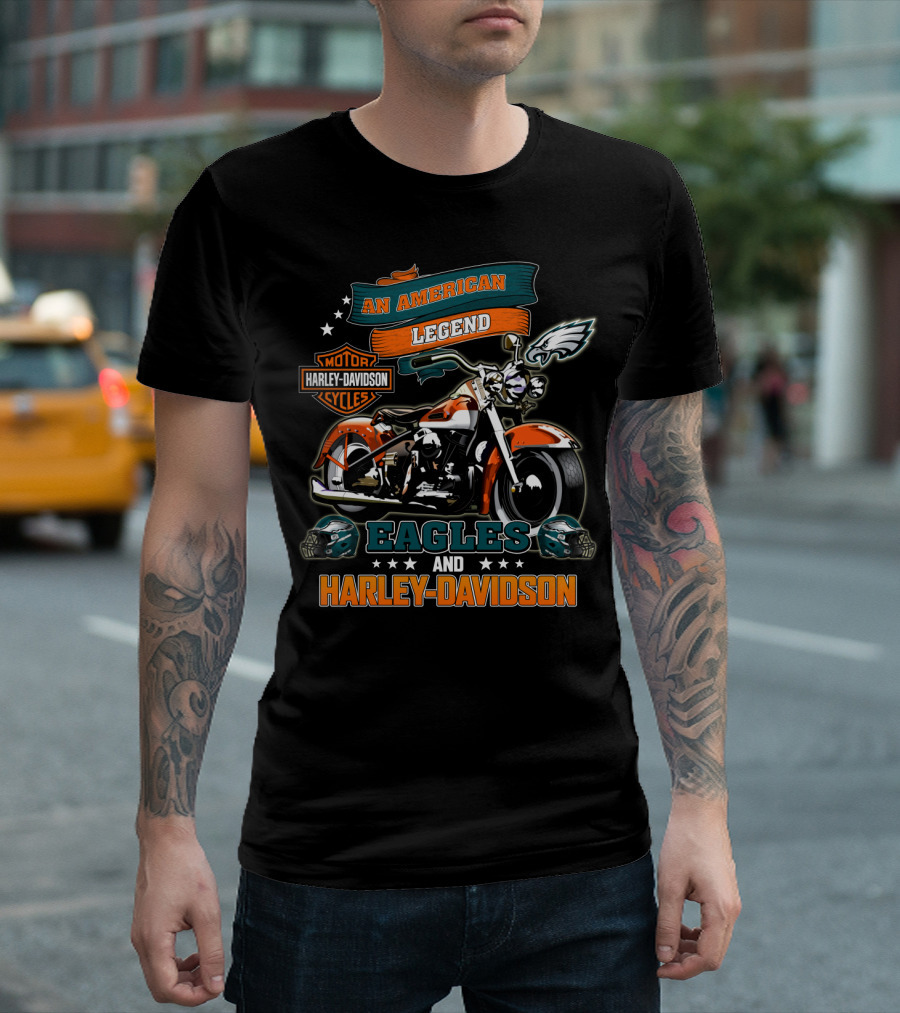 An American Legend Motor Harley Davidson Cycles Eagles And Harley Davidson T-Shirt