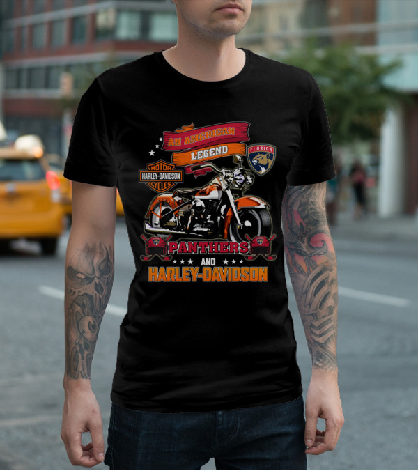 An American Legend Florida Panthers Harley Davidson Cycles T-Shirt