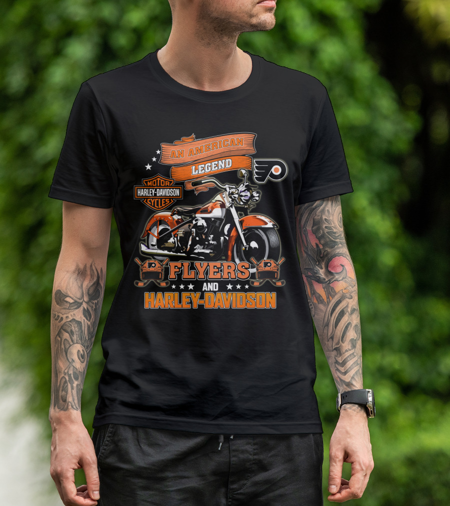 Philadelphia Flyers Harley Davidson An American Legend T-Shirt