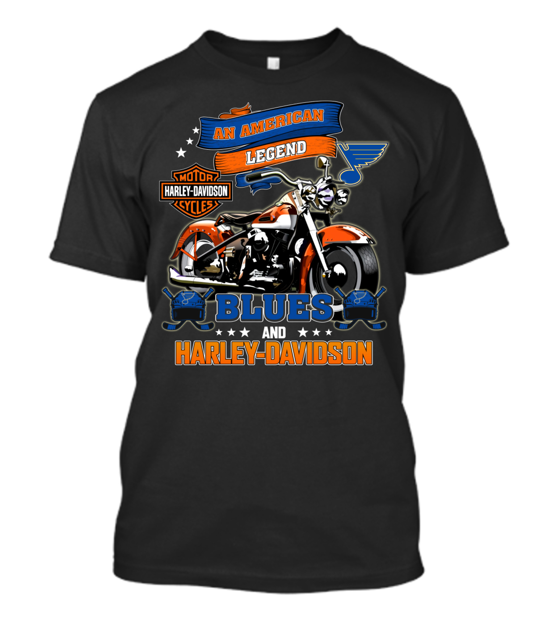 Blues Harley Davidson An American Legend Nhl T-Shirt
